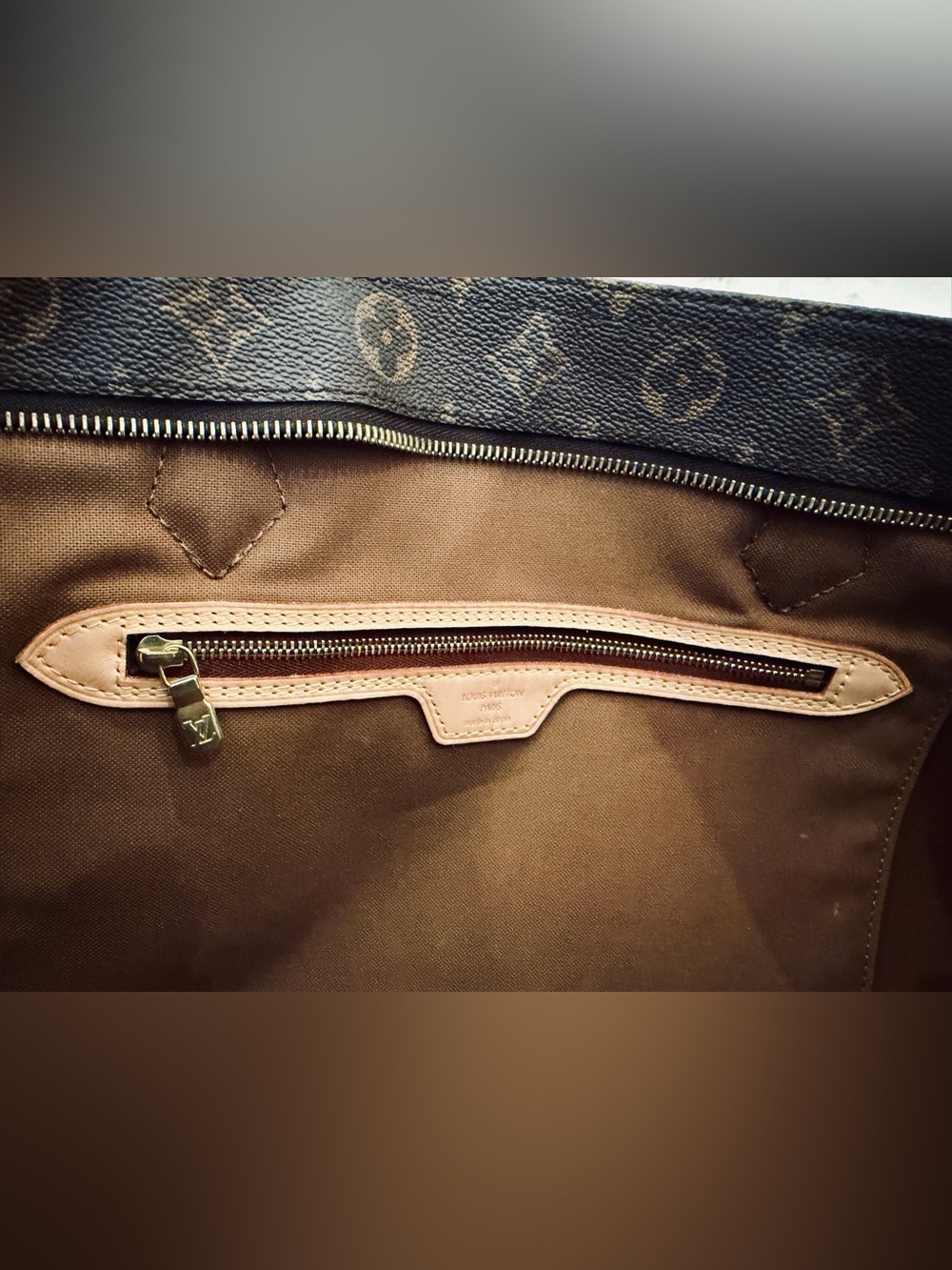 Louis Vuitton All in mm monogram Brown Monogram Canvas Tote with Black Handles - Picture 6 of 9